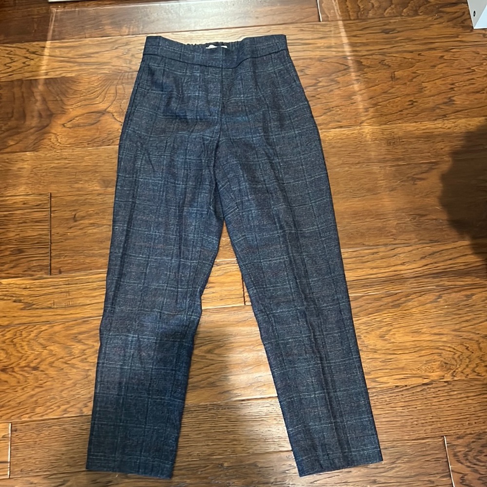 Aritzia navy plaid Conan pants